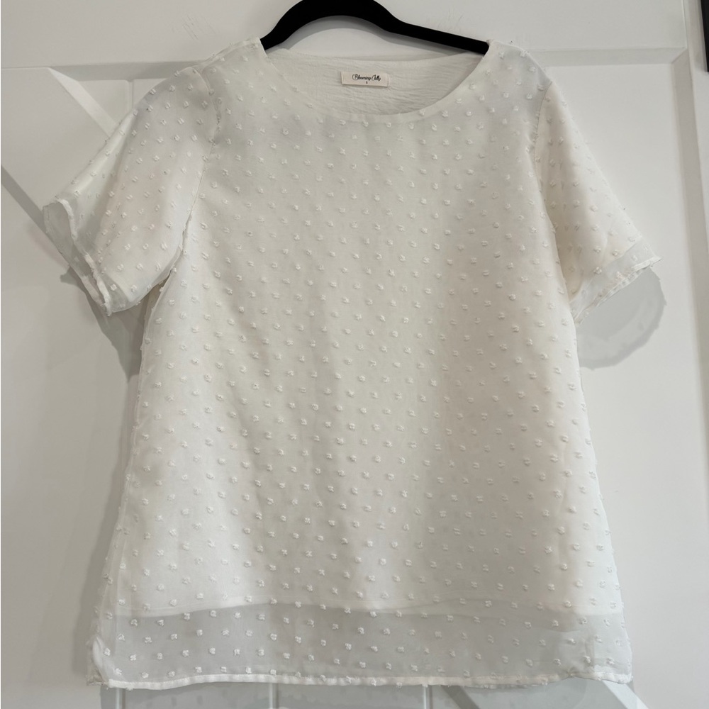 Blooming Jelly Ivory Textured Women's Top